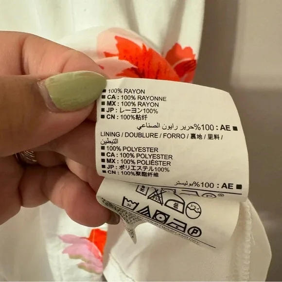 Old Navy Poplin Dress Floral White Women Size L - Picture 6 of 10